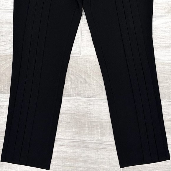 Anne Fontaine Sylvia Pleated Detail Mid-Rise Trouser Pants in Black Women’s Sz 8 - Picture 8 of 16